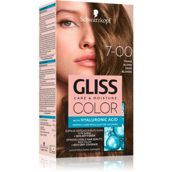 Schwarzkopf Gliss Color Culoare permanenta pentru par culoare 7-00 Dark Blonde 1 buc-Țena