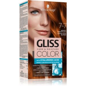 Schwarzkopf Gliss Color Culoare permanenta pentru par culoare 7-7 Copper Dark Blonde 1 buc-Țena