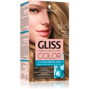 Schwarzkopf Gliss Color Culoare permanenta pentru par culoare 8-0 Natural Blonde 1 buc-Țena
