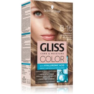 Schwarzkopf Gliss Color Culoare permanenta pentru par culoare 8-16 Natural Ash Blonde 1 buc-Țena