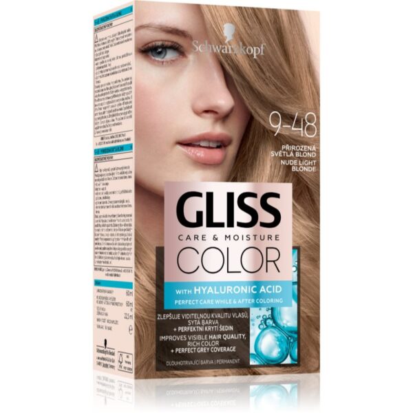 Schwarzkopf Gliss Color Culoare permanenta pentru par culoare 9-48 Nude Light Blonde 1 buc-ro