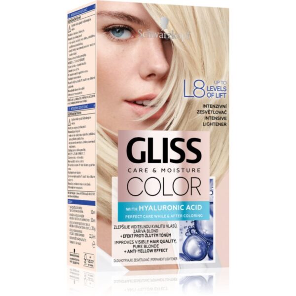 Schwarzkopf Gliss Color Culoare permanenta pentru par culoare L8 Intensive Lightener 1 buc-ro