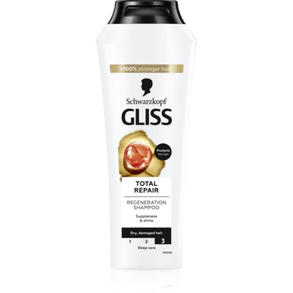 Schwarzkopf Gliss Total Repair șampon intens cu efect de regenerare 250 ml-ro