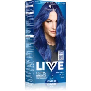 Schwarzkopf LIVE Ultra Brights or Pastel vopsea de păr semipermanentă culoare 095 Electric Blue 1 buc-ro