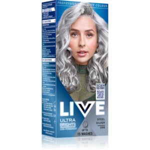 Schwarzkopf LIVE Ultra Brights or Pastel vopsea de păr semipermanentă culoare 98 Steel Silver 1 buc-ro