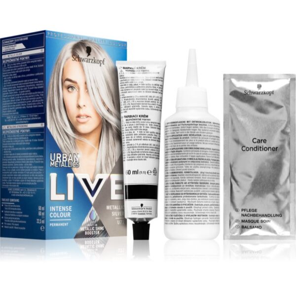 Schwarzkopf LIVE Urban Metallics Culoare permanenta pentru par culoare U71 Metallic Silver 1 buc-ro