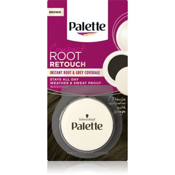Schwarzkopf Palette Compact Root Retouch corector pentru acoperirea firelor carunte de par cu efect de pulbere culoare Brown 3 g-Țena