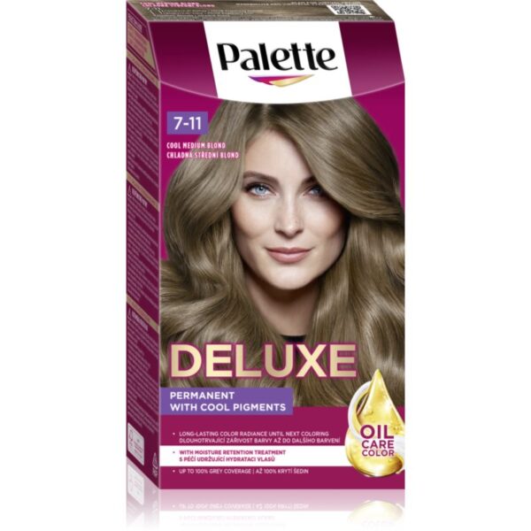 Schwarzkopf Palette Deluxe Culoare permanenta pentru par culoare 7-11 Cool Medium Blond 1 buc-ro