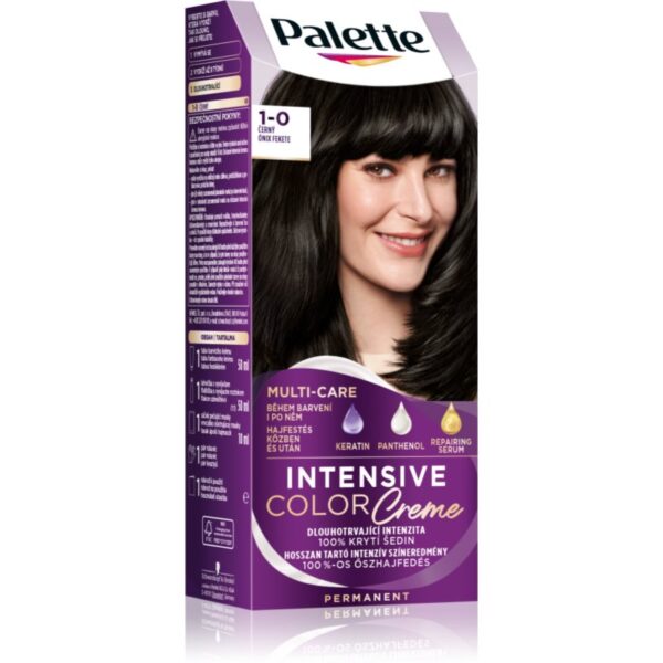 Schwarzkopf Palette Intensive Color Creme Culoare permanenta pentru par culoare 1-0 N1 Black 1 buc-Țena