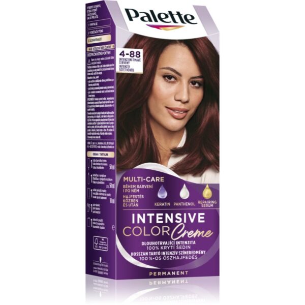 Schwarzkopf Palette Intensive Color Creme Culoare permanenta pentru par culoare 4-88 (RF3) Intensive Dark Red 1 buc-Țena