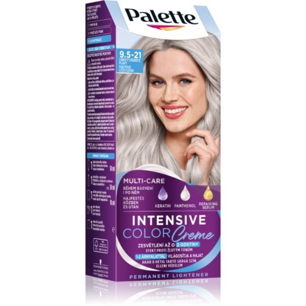 Schwarzkopf Palette Intensive Color Creme Culoare permanenta pentru par culoare 9.5-21 Luminous Silver Blonde 1 buc-ro