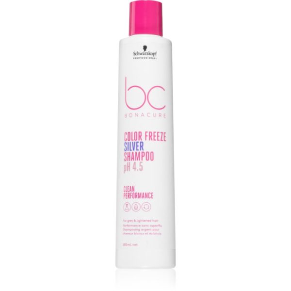 Schwarzkopf Professional BC Bonacure Color Freeze Silver Sampon argintiu pentru parul blond cu suvite 250 ml-Țena