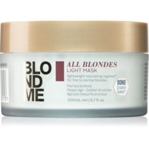 Schwarzkopf Professional Blondme All Blondes Light masca hranitoare pentru par fin si normal 200 ml-Țena