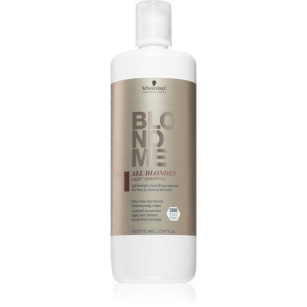 Schwarzkopf Professional Blondme All Blondes Light sampon hranitor pentru par fin si normal 1000 ml-ro