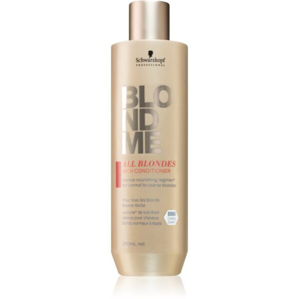 Schwarzkopf Professional Blondme All Blondes Rich balsam hranitor pentru par aspru. 250 ml-Țena