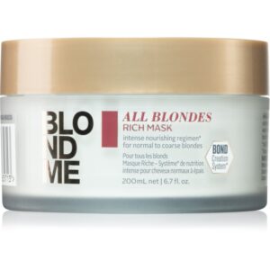 Schwarzkopf Professional Blondme All Blondes Rich masca hranitoare pentru par aspru. 200 ml-Țena