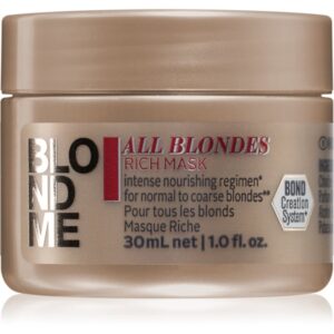 Schwarzkopf Professional Blondme All Blondes Rich masca hranitoare pentru par aspru. 30 ml-Țena