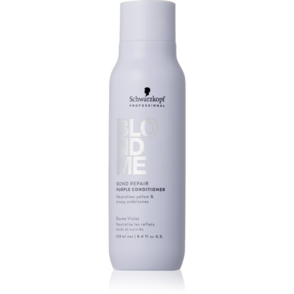 Schwarzkopf Professional Blondme Bond Repair Purple Conditioner balsam de par violet pentru par blond 250 ml-Țena
