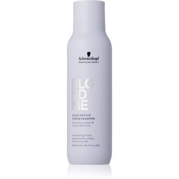 Schwarzkopf Professional Blondme Bond Repair Purple Shampoo sampon violet pentru par blond 300 ml-Țena