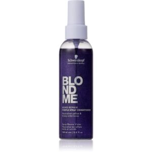 Schwarzkopf Professional Blondme Bond Repair Purple Spray Conditioner balsam de par violet Spray 150 ml-Țena
