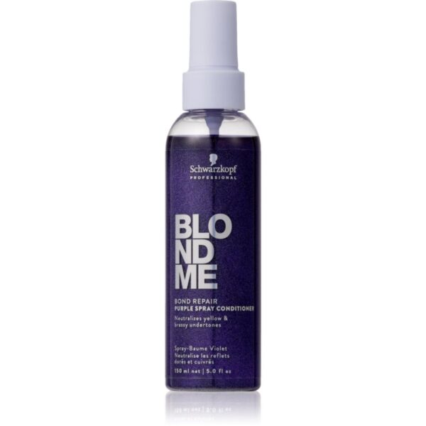 Schwarzkopf Professional Blondme Bond Repair Purple Spray Conditioner balsam de par violet Spray 150 ml-Țena