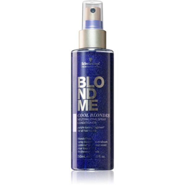 Schwarzkopf Professional Blondme Cool Blondes conditioner Spray Leave-in neutralizeaza tonurile de galben 150 ml-Țena