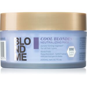 Schwarzkopf Professional Blondme Cool Blondes masca hranitoare neutralizeaza tonurile de galben 200 ml-Țena
