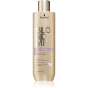 Schwarzkopf Professional Blondme Cool Blondes șampon pentru neutralizarea tonurilor de galben pentru parul blond cu suvite 300 ml-Țena