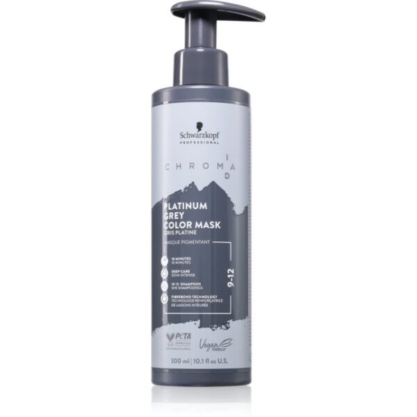 Schwarzkopf Professional Chroma ID Color Mask mască intens colorantă pentru păr culoare 9-12 Platinum Grey 300 ml-Țena