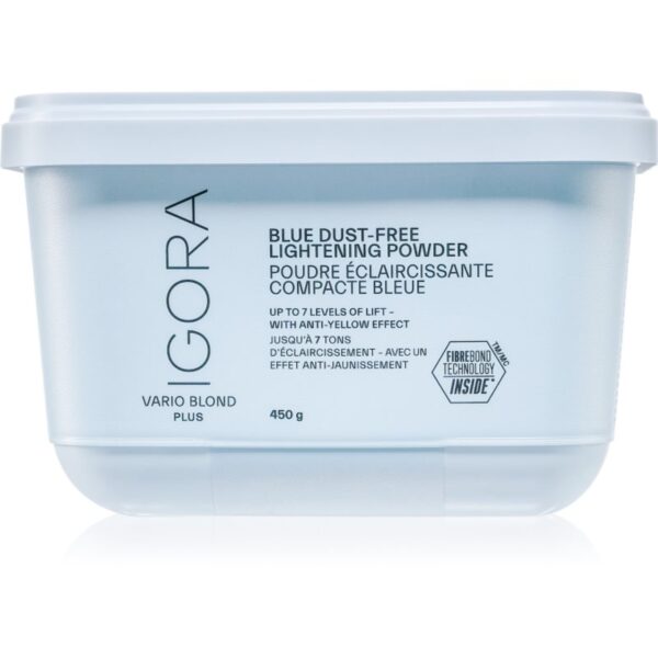 Schwarzkopf Professional IGORA Vario Blond Blue Dust-Free Lightening Powder decolorant cu conținut de argilă pentru par blond 450 g-Țena
