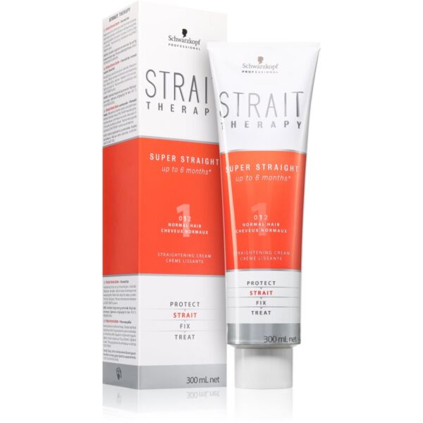 Schwarzkopf Professional STRAIT Therapy Super Straight crema pentru par cu efect de netezire 1 Normal Hair 300 ml-ro