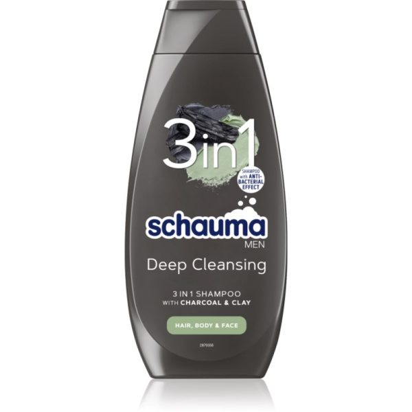 Schwarzkopf Schauma MEN șampon cu ingrediente active de cărbune pe fata