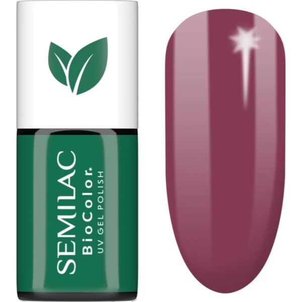 Semilac UV Hybrid BioColor unghii cu gel folosind UV / lampă cu LED culoare 718 Natural Cyclamen 7 ml-Țena