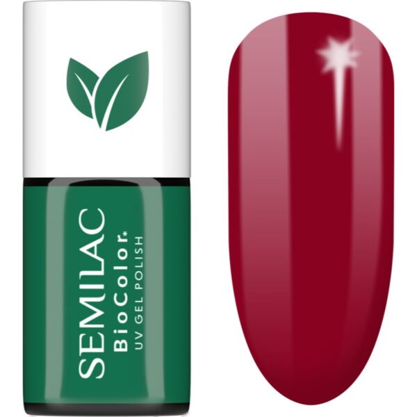 Semilac UV Hybrid BioColor unghii cu gel folosind UV / lampă cu LED culoare 729 Dark Cherry 7 ml-Țena