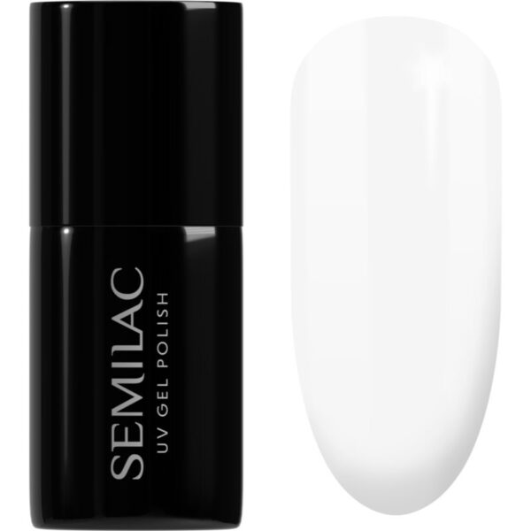 Semilac UV Hybrid Black & White lac de unghii sub forma de gel culoare 001 Strong White 7 ml-Țena