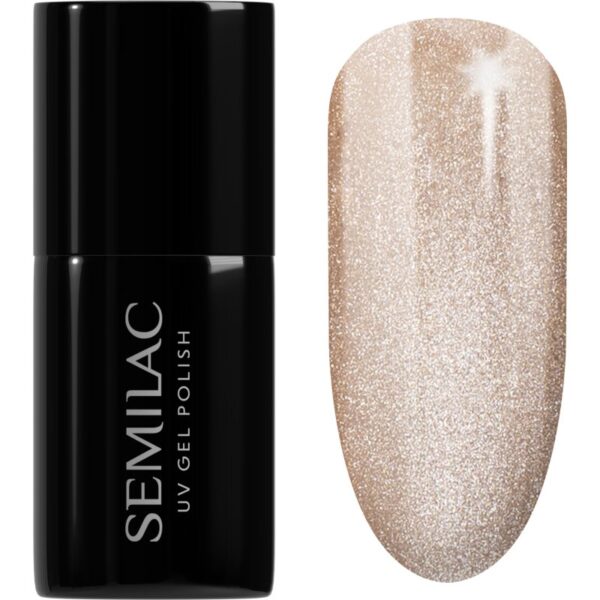 Semilac UV Hybrid Gloss GALA unghii cu gel folosind UV / lampă cu LED culoare 661 Linen Gloss 7 ml-Țena