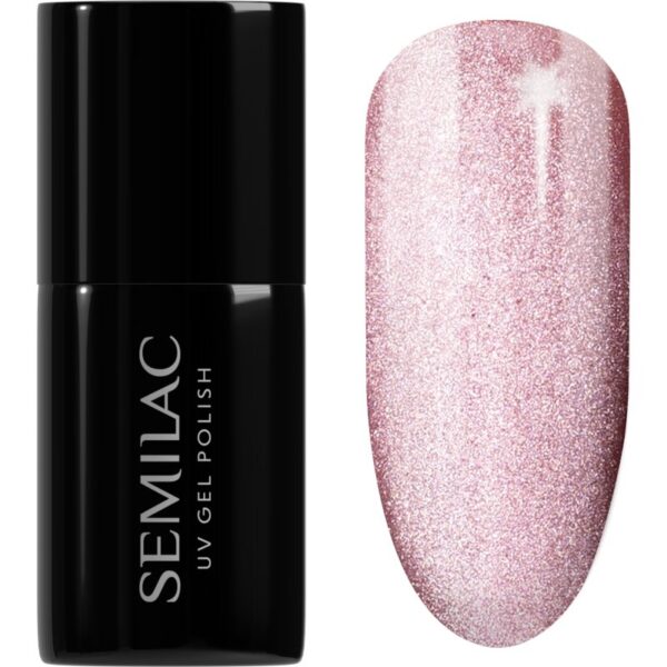 Semilac UV Hybrid Gloss GALA unghii cu gel folosind UV / lampă cu LED culoare 663 Blush Gloss 7 ml-Țena