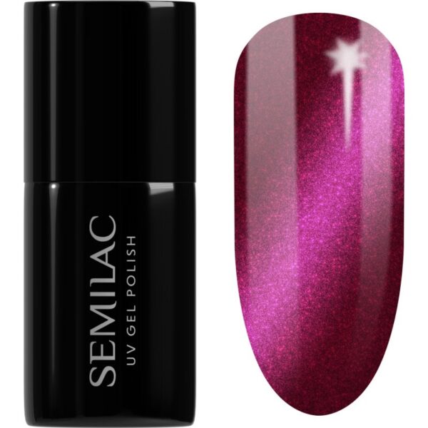 Semilac UV Hybrid Silk Effect unghii cu gel folosind UV / lampă cu LED culoare 468 Pink Cosy Essential 7 ml-Țena