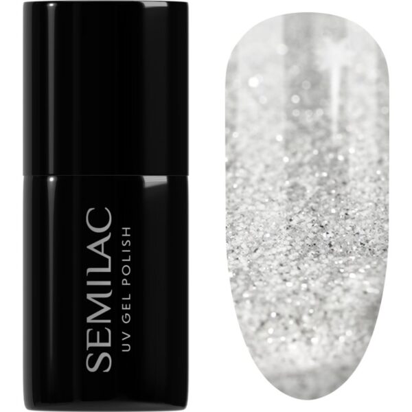 Semilac UV Hybrid Winter Collection unghii cu gel folosind UV / lampă cu LED culoare 605 White Flash 7 ml-Țena