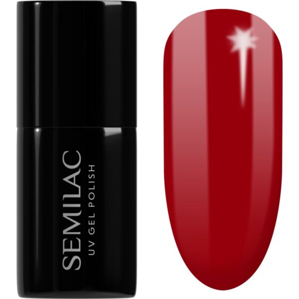 Semilac UV Hybrid Winter Collection unghii cu gel folosind UV / lampă cu LED culoare 608 Soft Red 7 ml-Țena