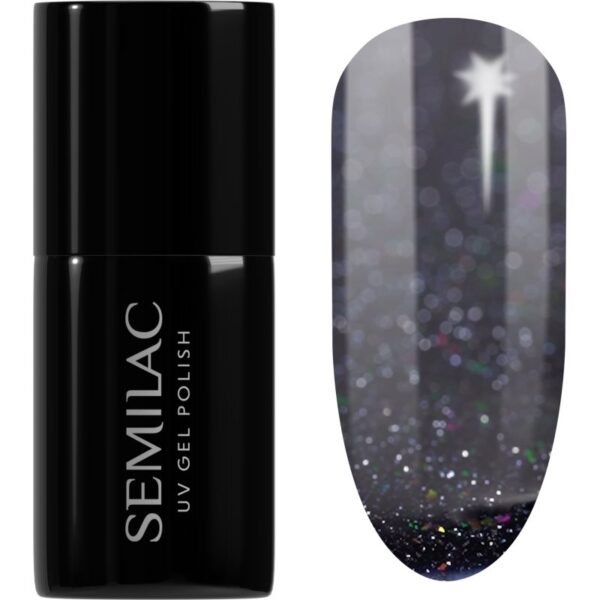 Semilac UV Hybrid Winter Collection unghii cu gel folosind UV / lampă cu LED culoare 611 Violet Night 7 ml-Țena