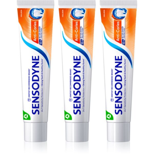 Sensodyne Anti Caries Anti Carries pastă de dinți impotriva cariilor dentare 3x75 ml-Țena