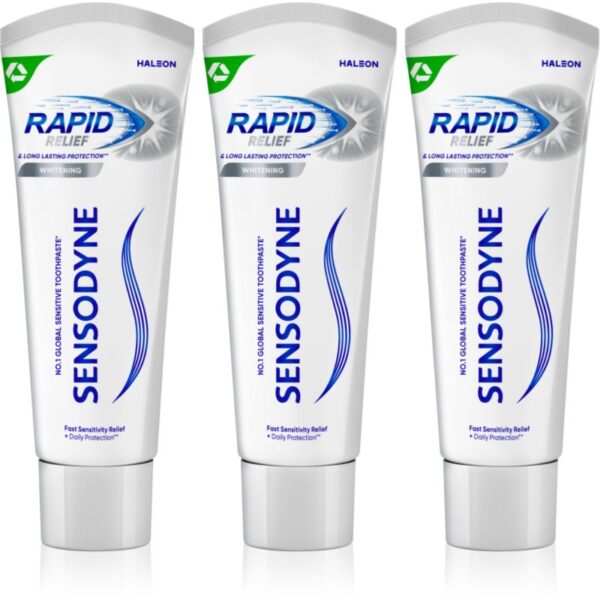 Sensodyne Rapid Whitening pasta de dinti pentru albire pentru dinti sensibili 3x75 ml-ro