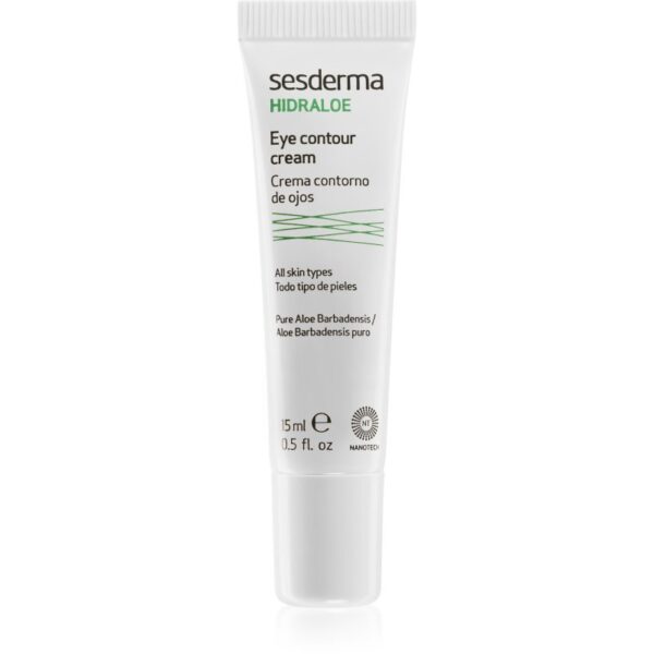 Sesderma Hidraloe Eye Contour Cream crema pentru ochi impotriva cutelor si al sacilor 15 ml-ro
