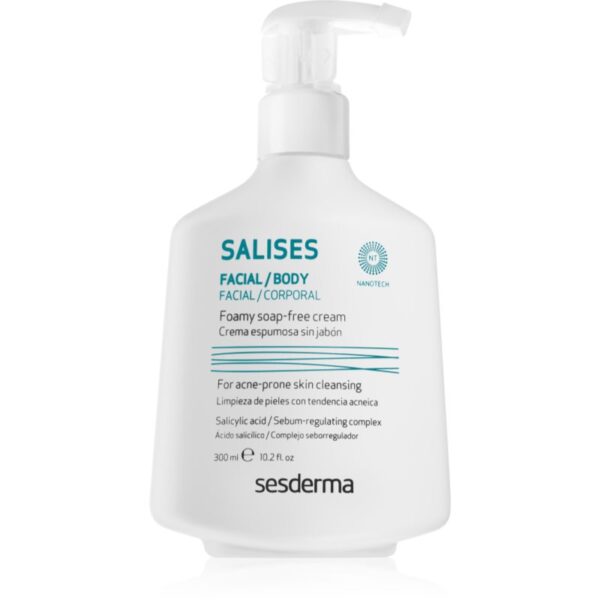 Sesderma Salises Foamy soap-free cream gel de curățare impotriva acneei 300 ml-ro