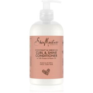 Shea Moisture Coconut & Hibiscus Curl & Shine balsam pentru par ondulat si cret 384 ml-ro