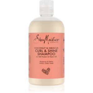 Shea Moisture Coconut & Hibiscus șampon hidratant pentru păr creț și ondulat 384 ml-Țena