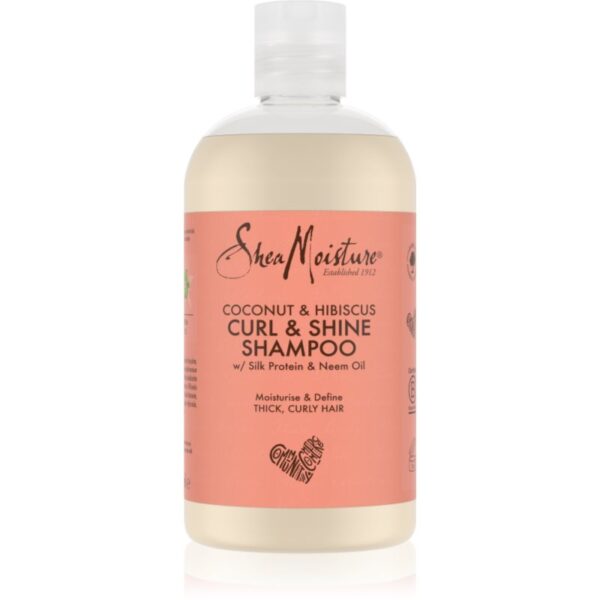 Shea Moisture Coconut & Hibiscus șampon hidratant pentru păr creț și ondulat 384 ml-Țena