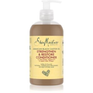Shea Moisture Jamaican Black Castor Oil Strengthen & Restore balsam pentru intarirea si regenerarea parului pentru par si scalp deteriorat 384 ml-ro
