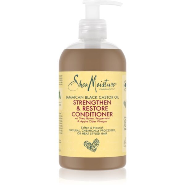 Shea Moisture Jamaican Black Castor Oil Strengthen & Restore balsam pentru intarirea si regenerarea parului pentru par si scalp deteriorat 384 ml-ro